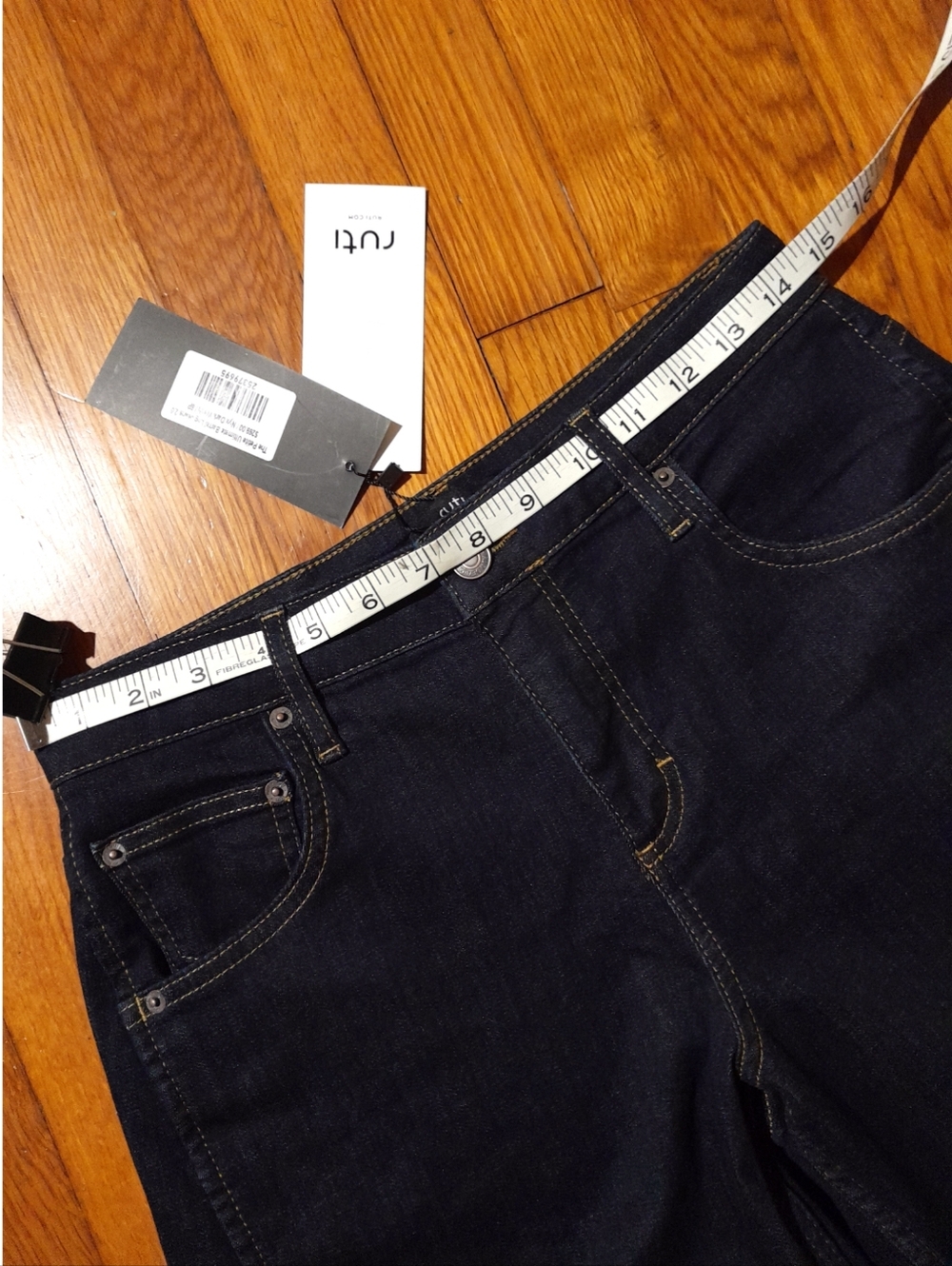 Ruti Petite Ultimate Barrel Leg Jeans 2.0 Nyx Dark Wash Sz 6P - Picture 3 of 10